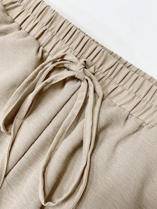 Personalizar Casual Plain Venta al por mayor Pantalones de alta calidad de gran tamaño Mujer Pantalones 100% algodón elegante Cargo Pantalones Mujer - Product Image 4