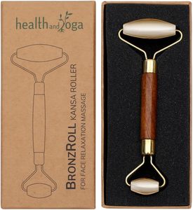 HealthAndYoga BronzRoll Kansa Face Roller-Outil de beauté Masseur en métal bronze doux pour le visage pour les yeux Cou Mains Anti-âge - Product Image 3