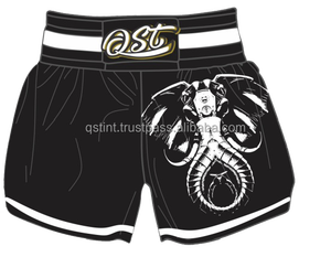 Pantalones cortos de Kickboxing MMA personalizados de la mejor calidad, venta al por mayor, pantalones cortos de boxeo Muay Thai transpirables de poliéster 100% profesionales - Product Image 5