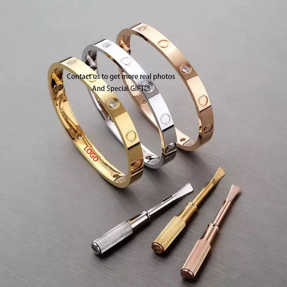 Jessy Brand Jewelry 2023 Fashion Stainless Steel Charm Luxury Jewelry LOVE Bangle SCREW Cartierred Bracelets