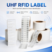 Etiquetas RFID UHF Reutilizables de 860 960 MHz, Etiquetas Adhesivas EPC Gen 2 para Control de Inventario