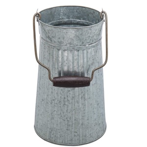 Décoration de sol Taille et forme personnalisées Pot de fleur galvanisé Vase à fleur en métal de qualité exclusive Décoration de table - Product Image 6