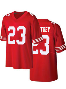 Camiseta Clásica de Fútbol Americano con Cuello en V, Calidad Premium, para Entrenamiento Deportivo de Verano, con Logotipo Frontal Estampado - Product Image 5