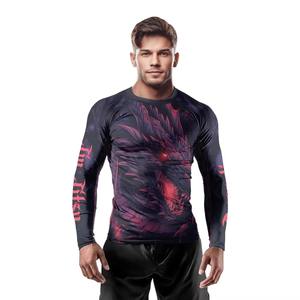 Rashguard de BJJ léger à manches courtes, séchage rapide, extensible, logo personnalisé, MMA, grappling, haut d'entraînement, spandex/polyester, respirant - Product Image 4