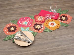 Christmas Decorative and Leaves Design Beaded <b>Runner</b> Placemat <b>Dining</b> <b>Table</b> Fancy Mat Handmade Decorative <b>Runners</b> for Wedding - Product Image 2