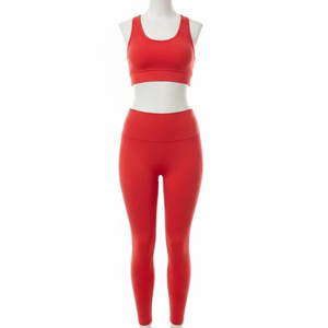 Conjuntos de Yoga de Spandex Lavado Ecológicos, Ropa Deportiva Transpirable de Alta Elasticidad para Gimnasio, Entrenamiento, Ejercicio, Fitness, Ropa Deportiva para Mujer - Product Image 4