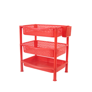 Estantes Multifuncionales Plegables y Apilables de 3 Niveles, Duraderos, de Plástico PP, Impermeables, para Cocina, Despensa, Baño, Almacenamiento de Especias - Product Image 3
