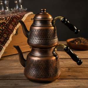 Tetera de Cobre Anatolia de Diseño Vintage, Capacidad de 600ml/1000ml, Asa de Metal para Servir/Beber Agua, Ideal para Restaurantes, Hoteles y Regalos - Product Image 4