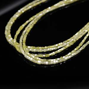 Diamant naturel jaune de qualité AAA+ - Perle cubique facettée - Type diamant naturel - Product Image 4
