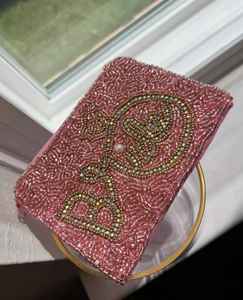 Beaded Embellished Mini <b>Coin</b> <b>Purse</b> Multiple Cash Money Bag Clutch Canvas Material with Zipper Closure Gift - Product Image 2