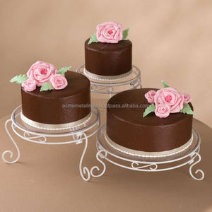 Elegante diseño simple soporte de pastel de metal chapado en oro forma redonda estilo antiguo soporte de postre y pastel a un precio razonable - Product Image 2