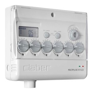 Programador de Válvula Solenoide Claber RAINJET 8060 Multipla 9V, Temporizador de Riego para Jardín, para Riego Subterráneo - Product Image 1