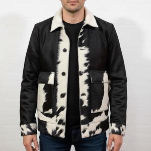 Nueva Chaqueta de Cuero con Pelo de Vaca Estilo 2026, Chaqueta de Invierno de Cuero Genuino para Hombre de Primera Calidad Personalizada - Product Image 4