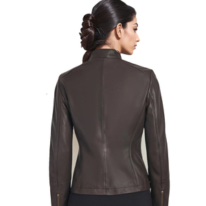 Fashion Genuine <b>Sheep</b> <b>Skin</b> Leather <b>Jacket</b> for Women | Breathable Custom Ladies Outerwear | Finished OEM ODM Manufacturer - Product Image 6