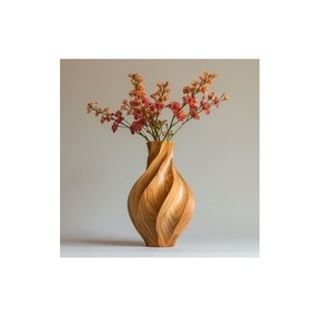 100% Best Quality Natural Wood Flower Pot Customized Size Floor <b>Vase</b> Different Round Shapes at Price - Product Image 6