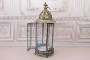 Candelabro de Metal bellamente adornado, colgante de estilo Vintage farol, portavelas decorativo para decoración del hogar - Product Image 3