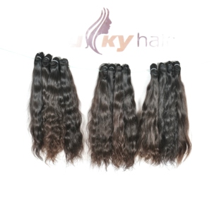 Extensions de cheveux humains bruts indiens ondulés naturels vierges non traités Paquet de vagues profondes lâches des vendeurs vietnamiens Couleur naturelle - Product Image 1