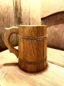 Taza extragrande de cerveza de madera por sublimación de alta calidad al por mayor, tazas de café con Base de madera, tazas de cerámica para fiesta de Navidad - Product Image 6