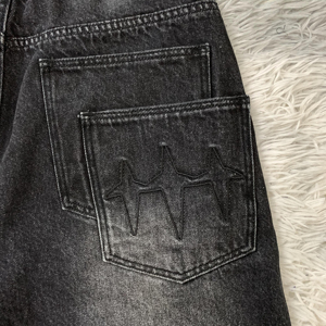 Streetwear Vintage Pantalon Court Haute Qualité D'été Bleu Bords Bruts Ourlet Denim Shorts Hommes Jean Shorts Casual Clean Fit Baggy court - Product Image 4