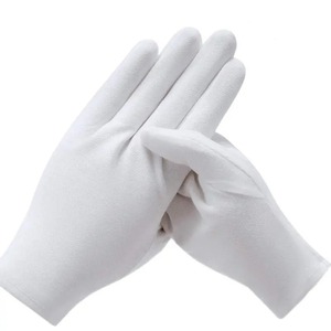 Gants de travail en toile de coton non enduite, à poignets en tricot blanc, durables, réutilisables, confortables, pour usage général, industriels et robustes - Product Image 1