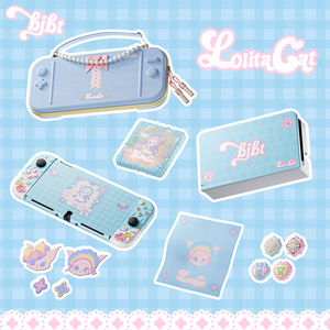 Carcasa Protectora Rosa y Azul Estilo Lolita para Base de Carga de Nintendo Switch 2, Linda Cubierta Protectora para <span class=keywords><strong>PC</strong></span> - Product Image 4