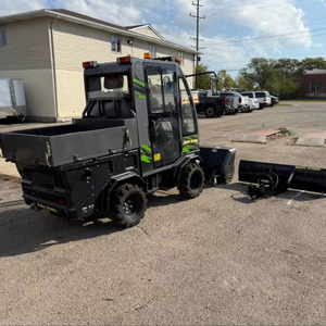 Livraison gratuite Mini tracteur chargeur souffleuse à neige 4 roues motrices Balayeuse utilitaire Souffleuse à neige et charrue Chargeur hydraulique Machine à souffler la neige - Product Image 2