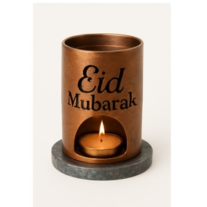 Soporte de luz de té con Base de mármol rojo vibrante para decoraciones Eid Ramadan decoración festiva para el hogar con uso aromático para primavera y verano - Product Image 3