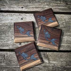 Nueva fiesta de madera y resina posavasos para jugo de fruta cerveza bebidas ollas té núcleo posavasos de madera almohadillas de protección de mesa posavasos de corcho Mat - Product Image 3