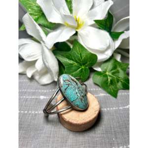 Dave Skeets #8 Fashion <b>Cuff</b> <b>Bracelet</b> Turquoise & Sterling <b>Silver</b> Elegant & Stylish Accessory - Product Image 2