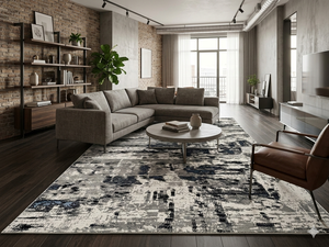 Alfombras Turcas Modernas de Franela Jacquard Tejidas a Máquina, Alfombras de Yute de Alta Calidad Resistentes a las Manchas, Pelo Medio, Abstractas, Antideslizantes - Product Image 5