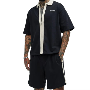 Nouveauté Logo personnalisé à la mode solide Twin Set pour hommes Fitness Wear confortable Jogging Wear hommes Twin Set - Product Image 1