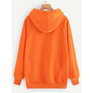 Naranja nuevo diseño 100% tela de algodón gimnasio manga larga deportes Invierno Polar hombres Sudadera con capucha con bolsillo de canguro sudaderas básicas - Product Image 3