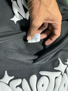 Sudadera con capucha de algodón personalizada para hombre, sudadera con cremallera y logotipo bordado, chaqueta informal de invierno fabricada - Product Image 5