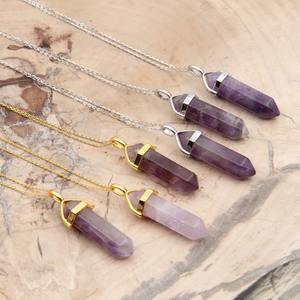 ดินสอพลอยธรรมชาติจี้เงิน - Product Image 1