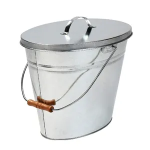优质垃圾桶，带帽和顶部手柄不锈钢不规则形状大尺寸金属垃圾桶，适合室内使用