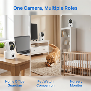 Caméra de sécurité PTZ à double objectif pour intérieur, directement de l'usine, prenant en charge la personnalisation du logo OEM en petites séries et l'expédition mondiale rapide - Product Image 3