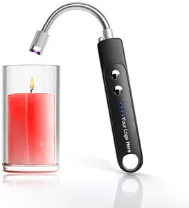Elektrisches Kerzen feuerzeug Lichtbogen plasma feuerzeug mit wiederauf ladbarer USB-Batterie wind dicht und flammen los