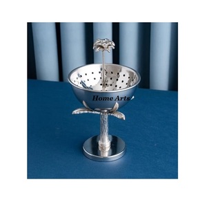 เครื่องเผาธูปสเตนเลสสตีลพร้อมดีไซน์ดอกไม้สำหรับตกแต่งบนโต๊ะ - Product Image 1