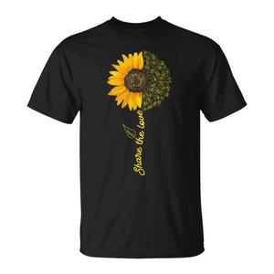 T-shirt d'enseignant en sign languique américain pour les malentendants, motif Mains de tournesol, vêtement promotionnel pour interprète - Product Image 1