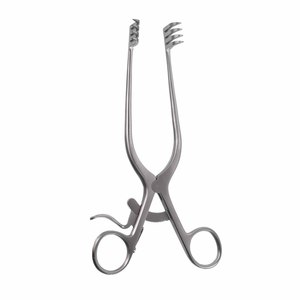 Retractor de cerebelo Adson, ángulo afilado, 190mm, 4/4 Pongs, instrumento neuroquirúrgico de hoja profunda de acero inoxidable no estéril afilado - Product Image 2