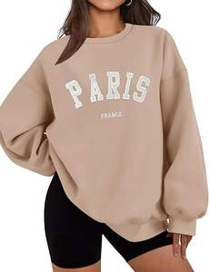 เสื้อวอร์มโอเวอร์ไซส์สำหรับผู้หญิงคอกลมแขนยาวเสื้อขนแกะลำลองมีฮู้ดลำลองเสื้อสวมหัวลายกราฟิกเสื้อกันหนาว2025แฟชั่นสำหรับผู้หญิง - Product Image 5