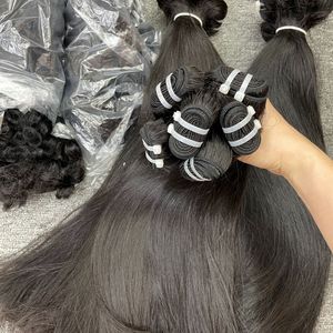 เครื่องผมตรงปลายแหลมแบบคลื่นลึกแบบหลวมสุดหรูพร้อมส่งผมยาว100กรัมแบบคู่ - Product Image 1