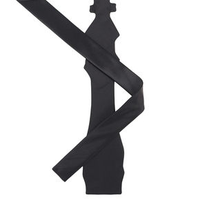 Corbatas Negras Sólidas Personalizadas, Corbatas Únicas con Diseño de Ajedrez Tejido en Jacquard, Corbata de Poliéster <span class=keywords><strong>para</strong></span> Hombre - Product Image 2