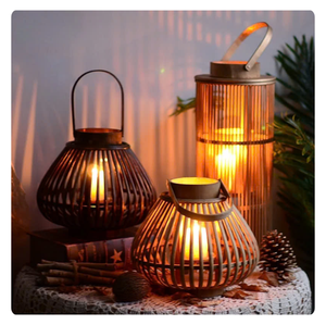 UNIQUE DESIGN! MODERN BAMBOO LANTERNS - BEAUTIFUL <b>LIGHTING</b> for INDOOR & OUTDOOR USE - Product Image 4