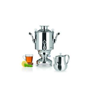 Romanov 5 Liter Stainless Steel Electric Samovar Professional 1800W <b>Tea</b> <b>Maker</b> with Adjustable Thermostat and Party Occasion Lid - Product Image 4