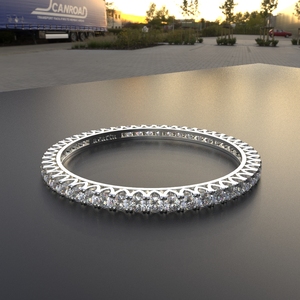 Avarta Jewellery Brazalete de plata de ley 92,5 con 25 centavos cada uno Diamantes americanos de grado 5A-Piezas individuales - Product Image 2