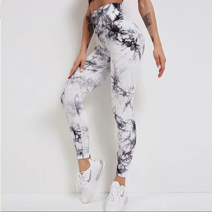 Leggings de gimnasio de alta calidad para mujer con material transpirable de ajuste cómodo para actividades diarias, incluye cierre de cordón con logotipo en la cintura - Product Image 5