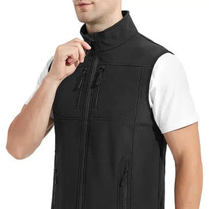 Chaleco para Hombre con Cierre Completo, Cuello Alto, Estampado Delantero, Ligero, Cortavientos, Forrado de Felpa, Chaqueta Sin Mangas - Product Image 3