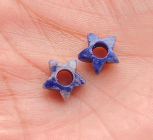 2025 Trendy <b>Sodalite</b> Star Beads Gemstone Star Shape Loose Gemstone Charm Pendant <b>Bracelet</b> Making Beads Gift for Her - Product Image 3