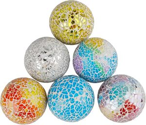 Esfera de cristal de mosaico precioso, diseño creativo, bolas decorativas para el hogar, artesanías, adornos de bolas doradas, regalo de decoración del hogar - Product Image 1